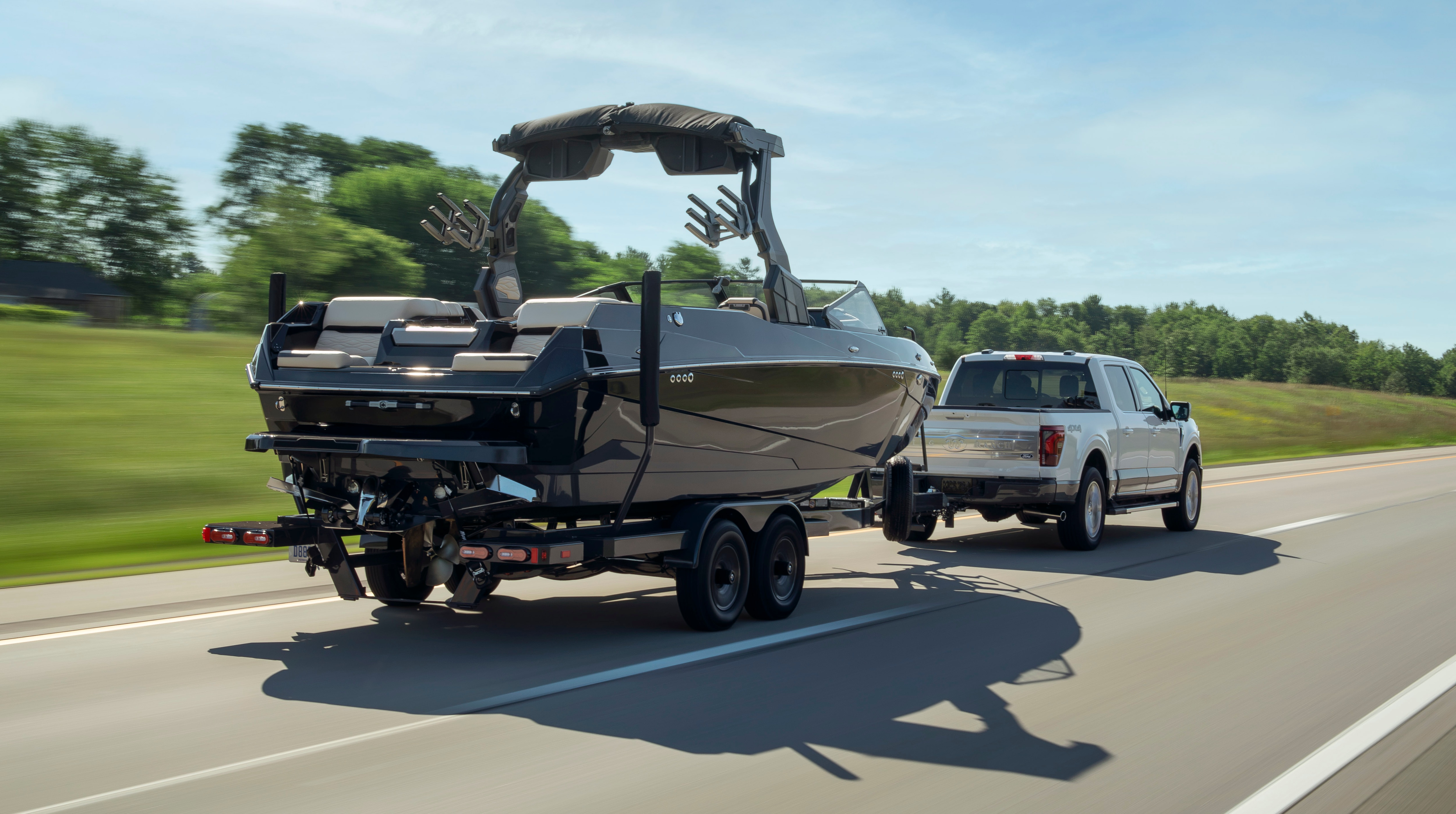 For the first time ever, new Ford truck owners can tow hands-free on the highway with our newest feature debuting on the 2027 F-150: BlueCruise with Towing.